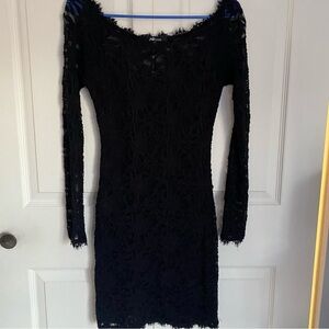 Jump apparel by wendye chaitin Black Lace Long Sleeve Dress 5/6 Juniors‎ Party